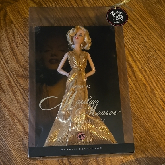 Barbie Collector Marilyn Monroe Doll in Gold Dress - Picture 1 of 1